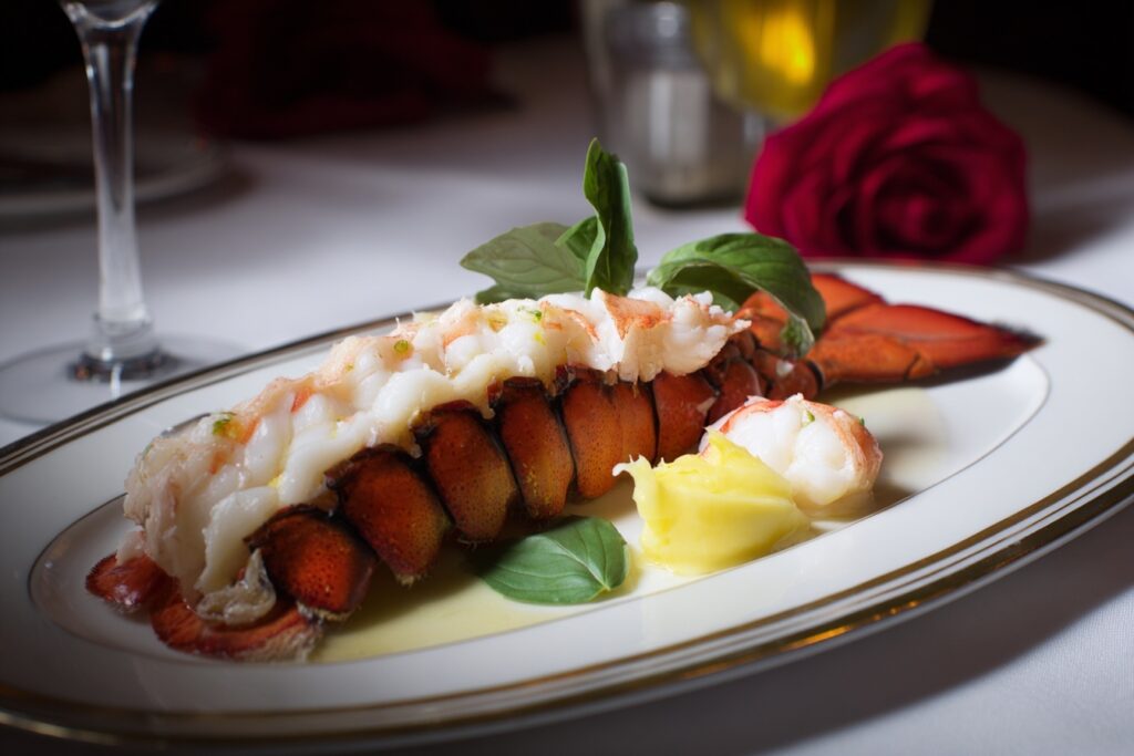 lobster tail with butter glaze where to eat on las vegas strip